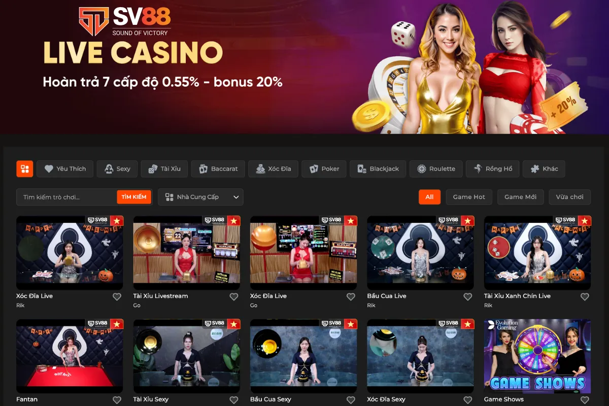 live casino sv88